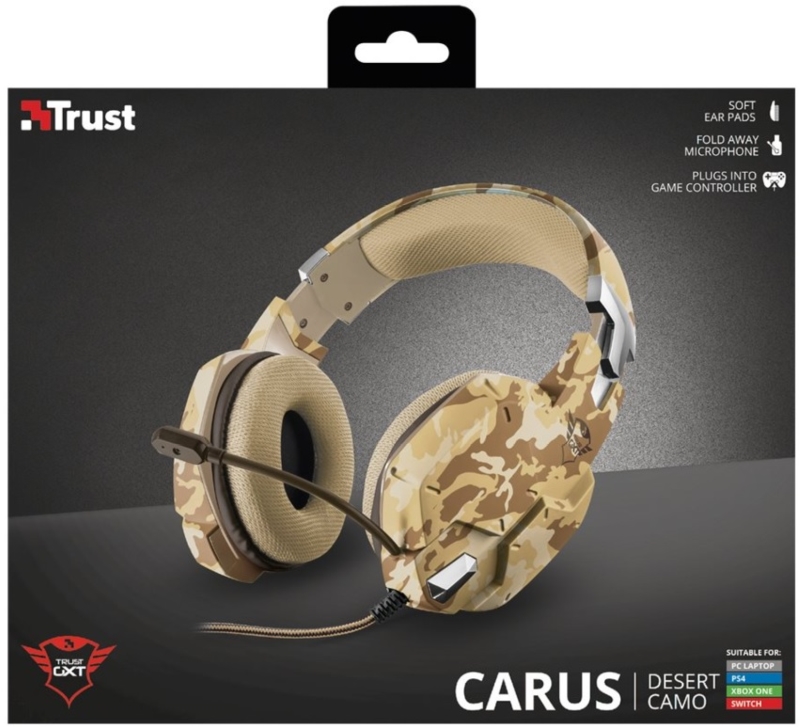 TRUST CUFFIA GAMING TRUST CARUS GXT322D DESERT CAMOUFLAGE